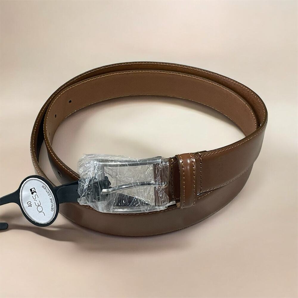 NWT-Joes Jeans Belt Men’s Size 40 Brown Genuine Leather Dress & Work Belt